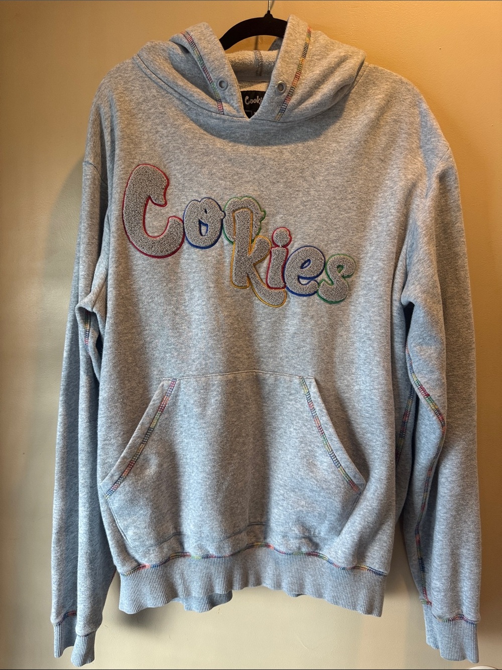 Cookies SF Rainbow Stitch / Chenille Logo Fleece Pullover Hoodie